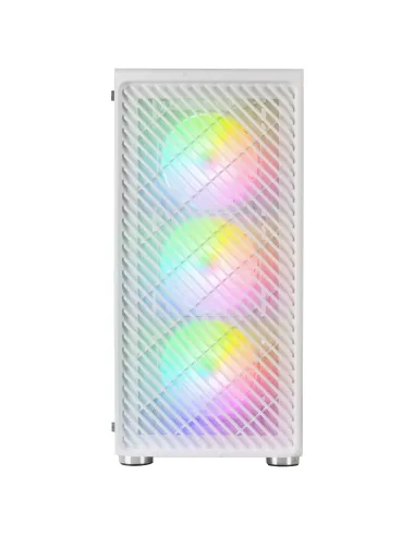 Mars Gaming MC-F, Semitorre Gaming ATX, Ventana Completa Cristal Templado, Frontal Metal-Mesh, 4X Ventiladores ARGB 120mm,