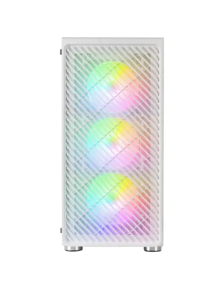 Mars Gaming MC-F, Semitorre Gaming ATX, Ventana Completa Cristal Templado, Frontal Metal-Mesh, 4X Ventiladores ARGB 120mm,