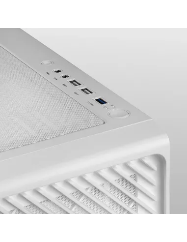 Mars Gaming MC-F, Semitorre Gaming ATX, Ventana Completa Cristal Templado, Frontal Metal-Mesh, 4X Ventiladores ARGB 120mm,