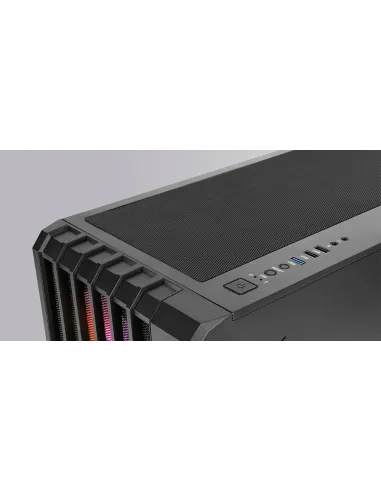 Mars Gaming MC-VAULT, Caja Gaming ATX, 4x Ventiladores ARGB 120mm, Panel Frontal Mesh con Diseño Vertical, Ventana Lateral