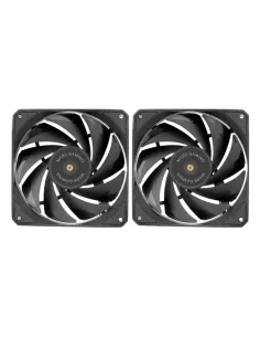 Mars Gaming MF-NCLX2, Kit 2x Ventiladores Ultrasilenciosos 120mm, Diseño Aspas Híbridas, Ventiladores 2en1 con Rodamiento FDB