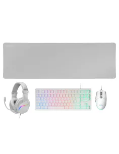 Mars Gaming MCP-RGB3, Pack Gaming Teclado Fixed RGB + Ratón Gaming RGB Flow 3200 DPI + Auriculares Over-Ear RGB + Alfombrilla