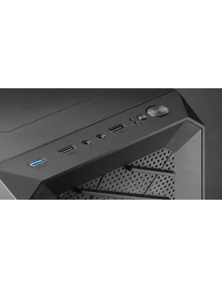 Mars Gaming MC-2000, Caja Semitorre ATX, Ventana Lateral Completa, Diseño Frontal Mesh, 1x Ventilador Ultra-silencioso FDB
