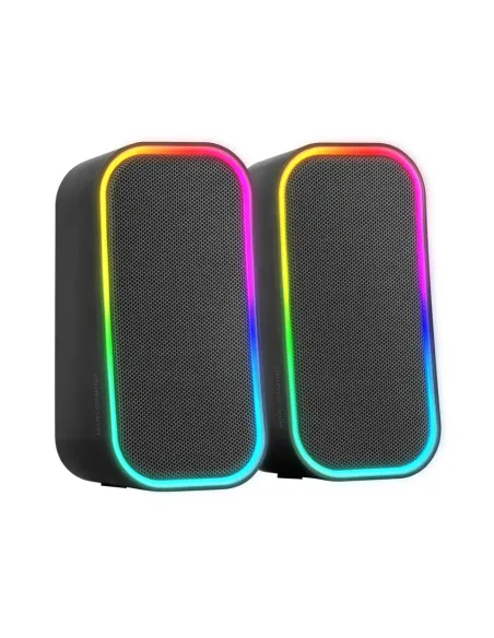 Mars Gaming MS-OM, Altavoces Gaming 20W, Iluminación Dinámica RGB, Altavoces Bluetooth 5.3 + AUX-IN, Caja de Control de