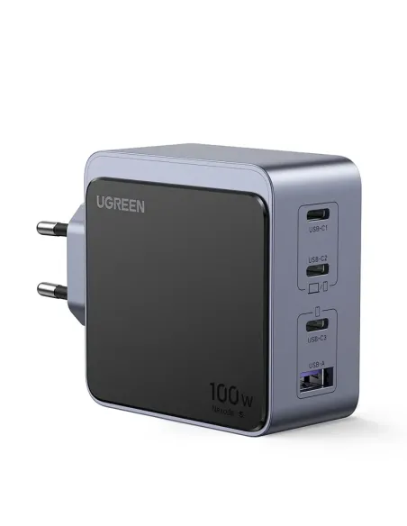 Ugreen Nexode S 100W 4-Port GaN Fast Charger EU gray Ordenador portátil, Teléfono móvil, Portátil, Batería portátil, Tableta