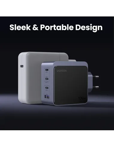 Ugreen Nexode S 100W 4-Port GaN Fast Charger EU gray Ordenador portátil, Teléfono móvil, Portátil, Batería portátil, Tableta