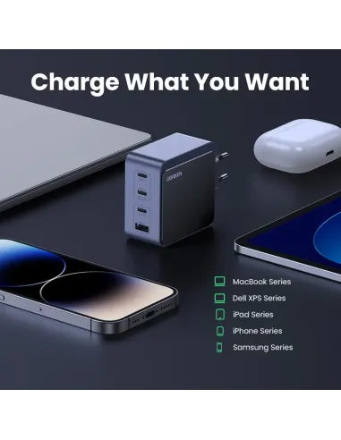 Ugreen Nexode S 100W 4-Port GaN Fast Charger EU gray Ordenador portátil, Teléfono móvil, Portátil, Batería portátil, Tableta