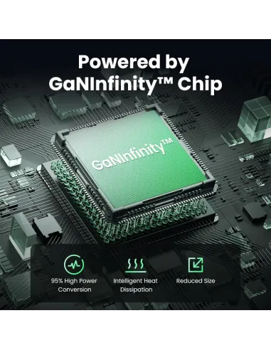 Ugreen Nexode Air 65W sieninis kroviklis, USB + 2x USB-C pilkos spalvos Ordenador portátil, Teléfono móvil, Ratón, Portátil,