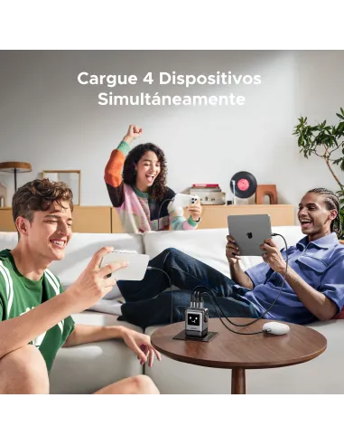 Ugreen 45515B cargador de dispositivo móvil Ordenador portátil, Teléfono móvil, Portátil, Batería portátil, Teléfono Gris