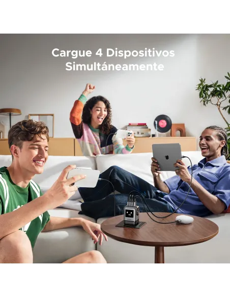 Ugreen 45515B cargador de dispositivo móvil Ordenador portátil, Teléfono móvil, Portátil, Batería portátil, Teléfono Gris