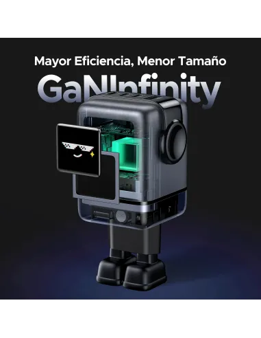 Ugreen 45515B cargador de dispositivo móvil Ordenador portátil, Teléfono móvil, Portátil, Batería portátil, Teléfono Gris