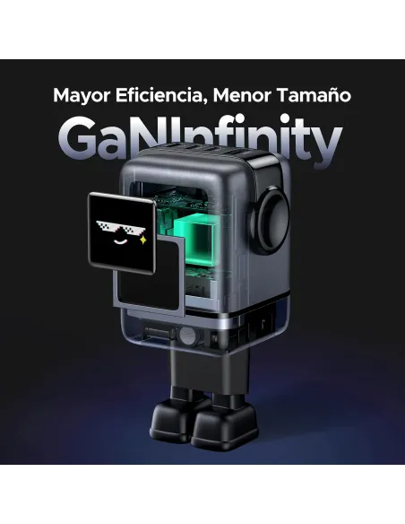 Ugreen 45515B cargador de dispositivo móvil Ordenador portátil, Teléfono móvil, Portátil, Batería portátil, Teléfono Gris