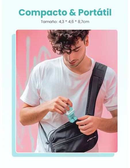 Ugreen Uno RG 65W 3-Port GaN Fast Charger pink blue Ordenador portátil, Teléfono móvil, Portátil, Tableta, Teléfono Azul