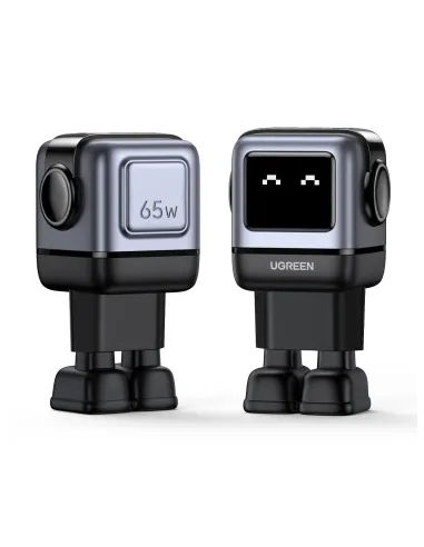 Ugreen Nexode RG 65W 3-Port GaN Ordenador portátil, Teléfono móvil, Portátil, Batería portátil, Teléfono Gris Corriente alterna