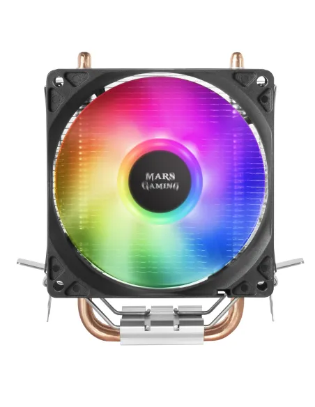 Mars Gaming MCPUARGB, Disipador CPU RGB, 2 Heatpipes HCT, TDP 130W, Silencioso, PWM
