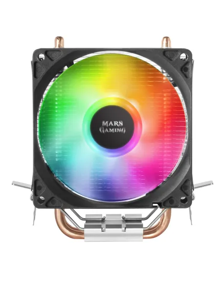 Mars Gaming MCPUARGB, Disipador CPU RGB, 2 Heatpipes HCT, TDP 130W, Silencioso, PWM