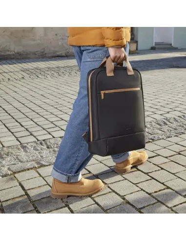 Hama 00222056 mochila Mochila de senderismo Beige, Negro Poliéster reciclado