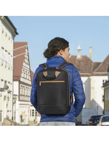 Hama 00222056 mochila Mochila de senderismo Beige, Negro Poliéster reciclado