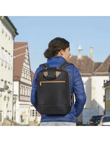 Hama 00222056 mochila Mochila de senderismo Beige, Negro Poliéster reciclado