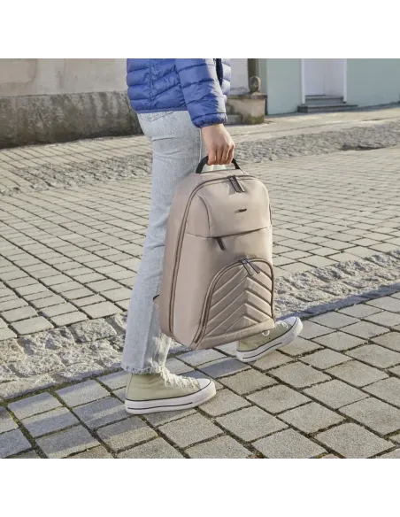 Hama 00222046 mochila Mochila de senderismo Beige Poliéster reciclado