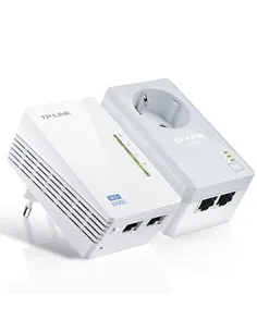 Pack x2 adaptaroes de red lina elecrica av500 power line wifi con enchufe tp - link