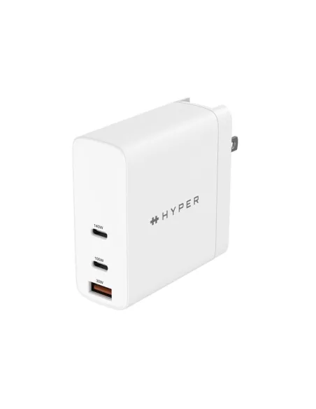 Cargador de pared universal hyper hyperjuice 140w 1x usb tipo a -  2x usb tipo c