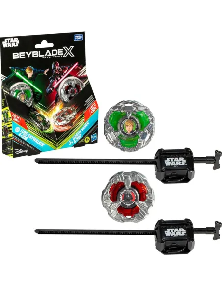 Juego hasbro beyblade x star wars luke skywalker vs darth vader