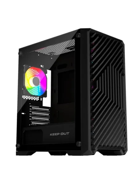 Caja ordenador gaming keep out xc - 220 glass matx argb cristal templado negro