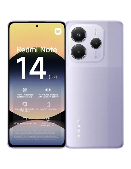 Movil xiaomi redmi note 14 5g 8 - 256gb lila
