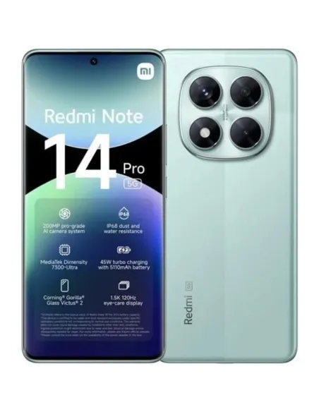 Movil xiaomi redmi note 14 pro 5g 8 - 256gb verde
