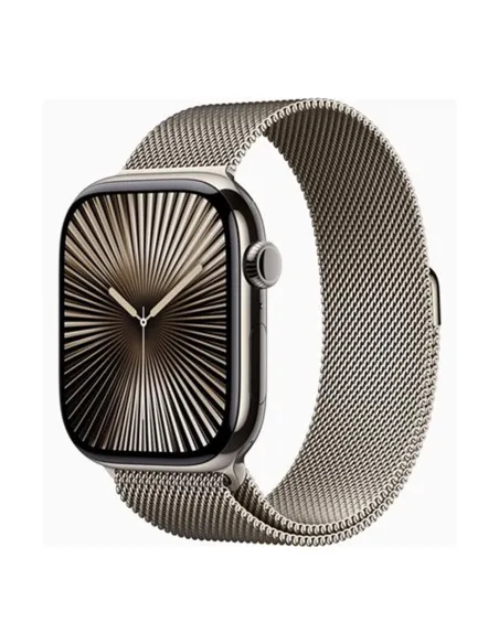Smartwatch apple watch series 10 gps + cell 46mm natural titanium milanese loop s - m