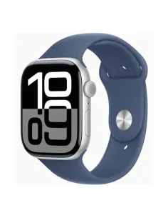 Smartwatch apple watch series 10 gps + cell 46mm silver case blue sport band s - m