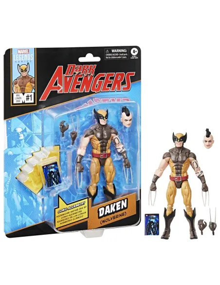 Figura hasbro marvel legends dark avengers mini comics daken (wolverine)