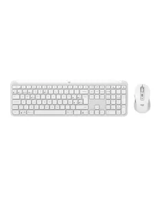 Teclado + raton logitech mk950 inalambrico blanco