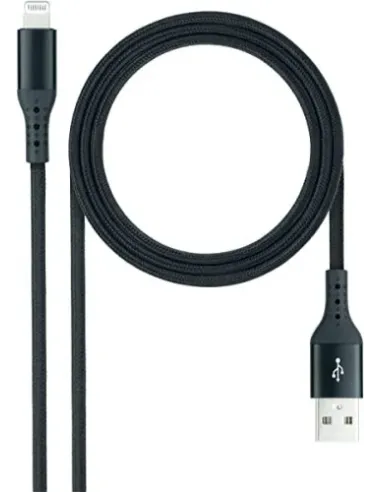 Nanocable Cable Lightning a USB 2.0, Lightning/M -USB A/M, Negro, 1 m