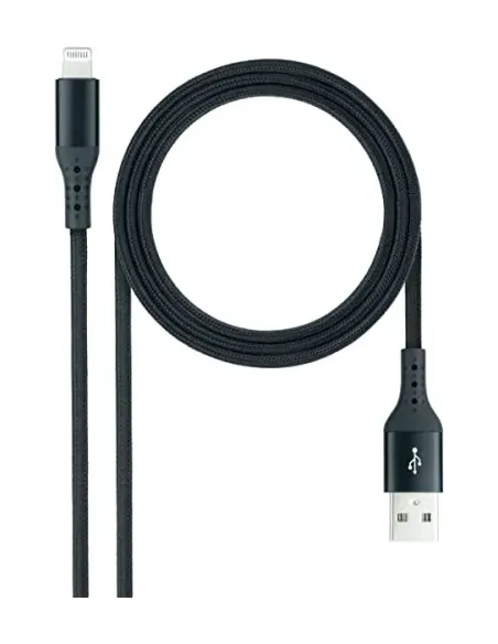 Nanocable Cable Lightning a USB 2.0, Lightning/M -USB A/M, Negro, 1 m