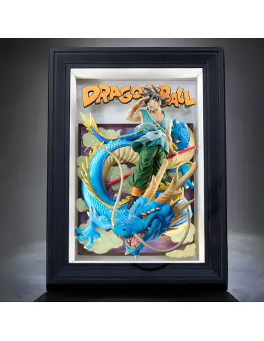 Son goku and dragon cuadro 3d 275 cm dragon ball tamashii art
