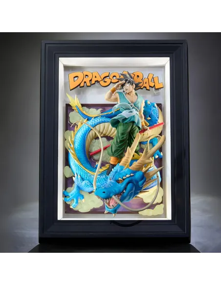 Son goku and dragon cuadro 3d 275 cm dragon ball tamashii art