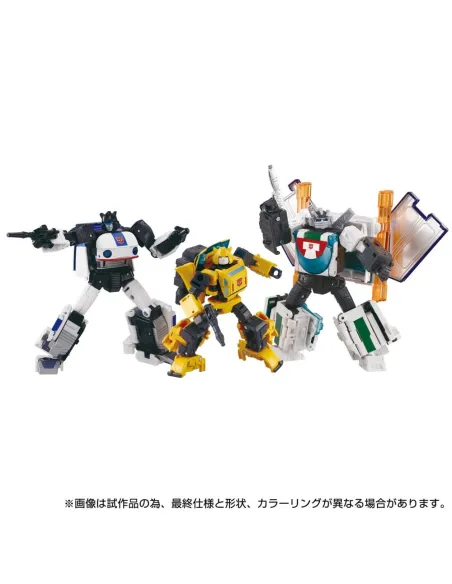 Transformers dramatic capture series cybertron chase origin bumblebee - jazz - and wheeljack