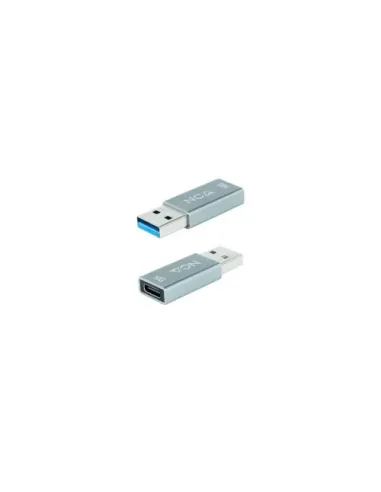 Nanocable Adaptador USB-A 3.1 GEN2 a USB-C, USB-A/M-USB-C/H, Gris