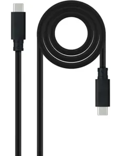 Nanocable Cable USB 3.1 Gen2 10Gbps 5A, 4K/60Hz, USB-C/M-USB-C/M, Negro, 2 m
