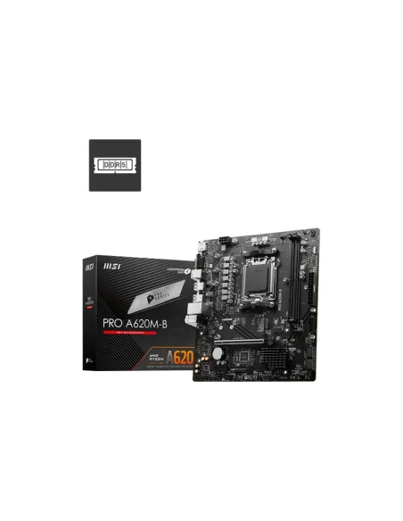 MSI PRO A620M-B placa base AMD A620 Zócalo AM5 micro ATX