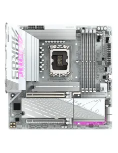 GIGABYTE B860M AORUS ELITE WF6E ICE Placa base - CPUs Intel Core Ultra, VRM de 12+1+2+1 fases, hasta 9200MHz DDR5, 1xPCIe 5.0 + 2
