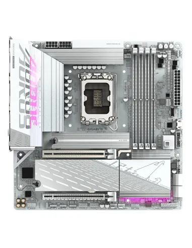 GIGABYTE B860M AORUS ELITE WF6E ICE Placa base - CPUs Intel Core Ultra, VRM de 12+1+2+1 fases, hasta 9200MHz DDR5, 1xPCIe 5.0 +