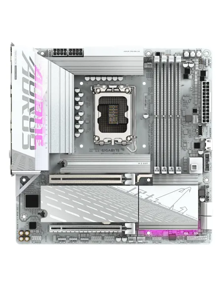 GIGABYTE B860M AORUS ELITE WF6E ICE Placa base - CPUs Intel Core Ultra, VRM de 12+1+2+1 fases, hasta 9200MHz DDR5, 1xPCIe 5.0 +