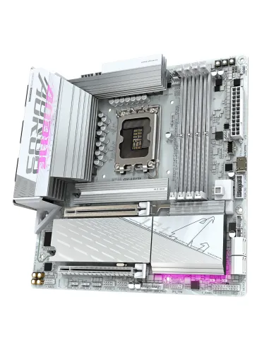 GIGABYTE B860M AORUS ELITE WF6E ICE Placa base - CPUs Intel Core Ultra, VRM de 12+1+2+1 fases, hasta 9200MHz DDR5, 1xPCIe 5.0 +
