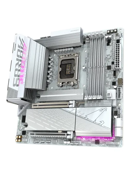 GIGABYTE B860M AORUS ELITE WF6E ICE Placa base - CPUs Intel Core Ultra, VRM de 12+1+2+1 fases, hasta 9200MHz DDR5, 1xPCIe 5.0 +