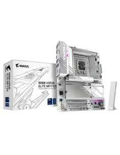 GIGABYTE B860 AORUS ELITE WIFI7 ICE Placa base - CPUs Intel Core Ultra, VRM de 14+1+2+1 fases, hasta 9200MHz DDR5, 1xPCIe 5.0 +