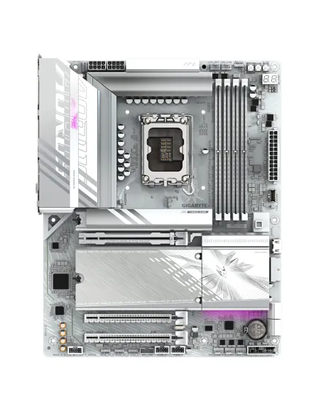 GIGABYTE B860 AORUS ELITE WIFI7 ICE Placa base - CPUs Intel Core Ultra, VRM de 14+1+2+1 fases, hasta 9200MHz DDR5, 1xPCIe 5.0 +