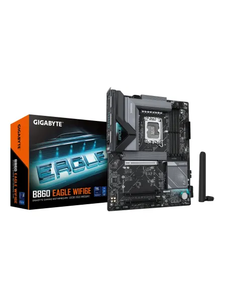 GIGABYTE B860 EAGLE WIFI6E Placa base - CPUs Intel Core Ultra, VRM de 12+1+2+1 fases, hasta 9066MHz DDR5, 1xPCIe 5.0 + 2xPCIe